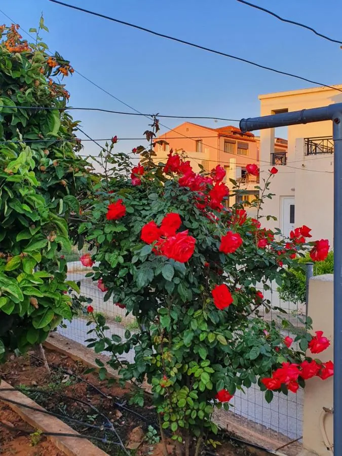 Casa Portokali exterior with garden terrace, Perivolia Chania Crete